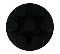 TOYANDONA Moule à Muffins en Silicone Noir, 7 Compartiments pour Gâteaux | Réutilisable et Lavable, Nettoyage Facile, Cuisine Maison, Accessoire Air Fryer, Usage Muffins