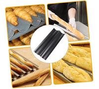 TOYANDONA Moule à Slots Ondulés Acier Inoxydable Plaque de Cuisson Antiadhésive pour Baguettes Accessoire de Pâtisserie Pratique et Facile à Nettoyer pour Cuisine et Boulangerie Maison