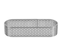 TOYANDONA Moule à Tartelettes Ovales 9,4 Cm en Acier Inoxydable 304 Perforé, Emporte-pièce pour Tartes aux Fruits, Mousses et Quiches, Outil Pâtisserie Pratique pour Cuisson Maison
