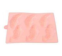 TOYANDONA Moule en Silicone de Poisson, Moule à Biscuits au Chocolat 6 Cavités, Rose, Facile à Démouler, pour Bonbons et Cookies DIY