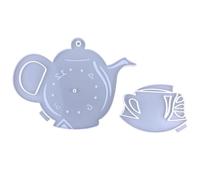 TOYANDONA Moule en Silicone DIY pour Horloge Murale, Théière et Tasse | Blanc, Usage Artisanal Polyvalent, Souple et Solide, pour Créations Décoratives en Résine