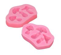 TOYANDONA Moule en Silicone pour Décoration de Gâteaux de Champignons, 2 Pièces, Mini Moule à Chocolat Antiadhésif, Résistant la Chaleur, pour Pâte à Sucre et Fondant
