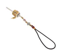 TOYANDONA Moulin à Prières Tibétain Porte-clés Décoration de Voiture Pendentif Feng Shui pour Miroir Intérieur Ornement Amulette Bouddhiste de Protection