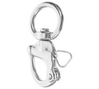 TOYANDONA Mousqueton à Ressort en Acier Inoxydable 316 Pivotant 25x76 Mm, Manille Légère à Dégagement Rapide, Boucle de Corde Extérieure Polyvalente pour Activités de Plein Air et Voyages