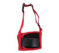 TOYANDONA Muselière Anti-Morsure Réglable en Nylon pour Chien Petit Taille S Rouge, Masque de Museau Sécurisé pour Promenade et Plein Air, Adaptée aux Petits Chiens