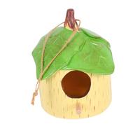 TOYANDONA Nichoir Décoratif Résine Forme pour Oiseaux Abri Suspendu pour Petits Oiseaux pour Décoration de Jardin et Patio Ornement de Jardin Unique pour Attirer la