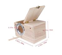 TOYANDONA Nichoir pour Perroquets Boîte de Nidification avec Fenêtre Transparente Protège du Vent et Prédateurs pour Perruches et Petits Oiseaux