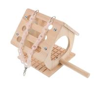 TOYANDONA Nichoir pour Petits Oiseaux avec Perchoir Suspendu Espace Sécurisé pour Nidification et Balançoire pour Exercice des Perruches et Inséparables