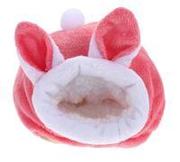 TOYANDONA Nid Chaud pour Animaux de Compagnie en Coton Doux Lit D’Hiver Confortable pour Hamster et Hérisson Taille Petite Couleur Rose Style Lapin pour Canapé Panier ou Voyage