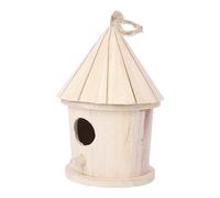 TOYANDONA Nid D’Oiseau Suspendu en Bois De Tilleul, Forme Tour, Maison pour Oiseaux Décor Extérieure, Lit Créatif pour Petits Oiseaux, Accessoire Jardin Adapté Canaris Et Perroquets