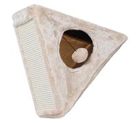 TOYANDONA Nid de Chat sisal Poste lit griffoir pour Chat Griffe Sisal Cat Scratcher de Plein air grattoir Maison de Tente pour Animaux de Compagnie Tente de Compagnie Portable Flanelle Beige