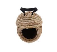 TOYANDONA Nid d'Oiseau Tissé à en Paille Naturelle pour Perruches et Petits Animaux Nichoir Sécurisé Corde pour l'espace de Vie Naturel des Oiseaux
