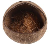 TOYANDONA Nid en Coquille de Noix pour Perroquets, Nichoir Dormant Suspendu, Accessoire Naturel en Coque de Noix Fixation Latérale, Maison D’élevage et Lit pour Oiseau en Cage, Usage