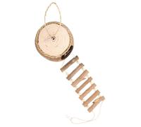 TOYANDONA Nid Oiseau Suspendu en Coque de Noix Naturelle pour Oiseaux avec Échelles en Bois Nichoir Naturel pour Cage à Perroquet