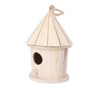 TOYANDONA Nid Oiseau Suspendu Fait Main Forme De Tour Lit pour Canaris Et Perroquets Décoration Jardin Extérieur Jaune