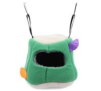 TOYANDONA Nid Suspendu pour Hamster Lit Douillet en Coton Chaud Espace pour Animal de Compagnie Accessoire Confortable pour Hiver Crochets Couleur Vive