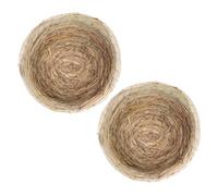 TOYANDONA Nids De Pigeons Naturels en Paille De Maïs Riz 2 Pièces Nid D'œufs Protecteur Confortable pour Animaux Domestiques Reproduction Et Élevage Colombophiles