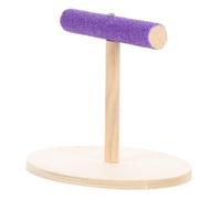 TOYANDONA Oiseau Plateforme pour Oiseaux à Oiseaux Jouets d'oiseaux pour Petits perchoirs pour perroquets perchoir à Oiseaux Debout en Bois Violet,Mauve