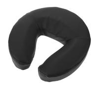 TOYANDONA Oreiller de Massage Facial Ergonomique Forme U en Mousse Pu et Pvc Noir, Résistant à L'humidité, Facile D'entretien, pour Soins du Visage et Voyages