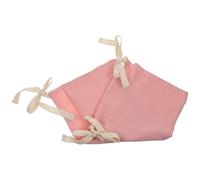 TOYANDONA Organisateur De Berceau Chariot Bac à Jouets Cubes Corbeille Doublure Recharge Voiture Adaptateur De Siège D'auto Pour Wagon Polochon Pendaison Poussette Rose Coton