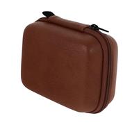 TOYANDONA Organisateur de Câbles en Cuir PU Marron Étanche, Sacoche de Rangement Simple Style pour Accessoires Électroniques et Hommes