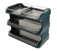 TOYANDONA Organisateur de Cuisine Multi-Couches Vert Étagère de Rangement pour Plats Support Empilable pour Hot Pot et Assiettes Gain de Place et Résistant