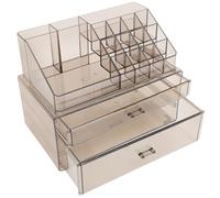 TOYANDONA Organisateur de Maquillage Transparent avec Tiroirs, Design Multi-Compartiments en PS, pour Rangement Bijoux et Cosmétiques Coiffeuse ou Salle de Bain