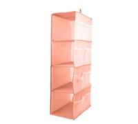 TOYANDONA Organisateur Suspendu Pliable De Rangement Multifonctionnel pour Vêtements Et Lingerie, Tissu Oxford Rose 4 Couches, Capacité Respirante, pour Chambre à Coucher, Gain De Place