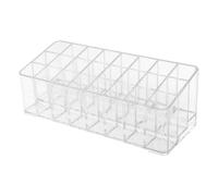 TOYANDONA Organisateur Transparent pour Maquillage avec 24 Compartiments en Escalier, Support Polyvalent en PS pour Rouge à Lèvres et Vernis à Ongles, pour Coiffeuse ou Studio de Maquillage