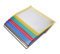 TOYANDONA Organiseur Mural 20 Pochettes A4 Colorées en PVC et Métal - Porte-Documents à Rabat pour Bureau - Présentoir à Affiches et Pratique pour Rangement et Organisation Professionnelle