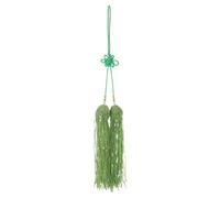 TOYANDONA Ornement à Pompon Suspendu pour Épée de Tai Chi Vert en Fil de Soie avec Texture Lisse et Résiliente, pour Décorations d'arts Martiaux et Collectionneurs