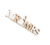 TOYANDONA Ornement de Lettre de Mariage en Bois, Décoration Alphabet Mr Mrs pour Centre de Table Mariage, Accessoire Décoratif de Bureau, Création Artisanale Élégante pour Jeunes Mariés