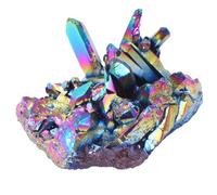 TOYANDONA Ornement en Grappe de Cristal Naturel Coloré Améthyste, Décoration de Bureau ou Aquarium, Style Aléatoire, Poids Environ 30g, Présent pour Anniversaires et Fêtes
