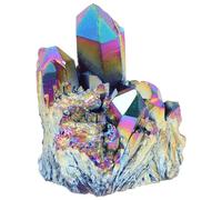 TOYANDONA Ornement en Grappe de Cristaux Arc-en-Ciel Électroplaqué 30g, Décoration Intérieure Feng Shui, Pièce Unique en Amas de Cristal pour Bureau et Maison, Art du Cristal Prismatique