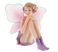 TOYANDONA Ornement Fée Résine Délicate Figurine Miniature Fleur Décoration Voiture et Bureau Statuette Assise pour Fille Anniversaire