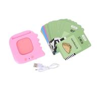 TOYANDONA Outil d'apprentissage du Langage Audio pour Garçon et Filles Machine Éducative Rose 112 Cartes Bilingues Français-Anglais Cognitif pour Développement Précoce et Apprentissage