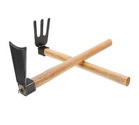 TOYANDONA Outil de Jardinage avec Manche Houe et Râteau à Main Robuste et Ergonomique pour Desserrer Désherber et Planter Facilement Rangement Pratique