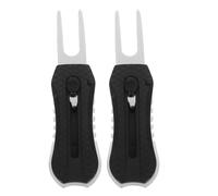 TOYANDONA Outil de relèvement de mottes de Golf : Fourche de réparation compacte avec marqueur de Balle - Outil télescopique pour Green de Golf, pour la Fixation des Marques de Pitch et