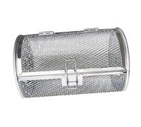 TOYANDONA Panier à Grillades en Acier Inoxydable Rotatif pour Barbecue Panier à Rôtisserie Pratique 360° Rotation Compatible Frites et Viande Rôtie et Solide