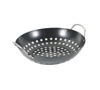 TOYANDONA Panier à Griller Professionnel pour Légumes Et Barbecue Extérieur, Wok à Griller Antiadhésif Large Perforations, Accessoires Multifonctions Résistants Et Facile à Nettoyer