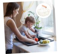 TOYANDONA Panier de Rangement Fer Forgé et Bois avec Capacité Spacieuse Panier Multifonction pour Œufs Fruits et Légumes Décoration Campagne pour Cuisine