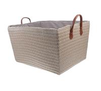TOYANDONA Panier de Rangement Pliable en Faux Rotin pour Vêtements et Jouets Panier Décoratif en Corde de Coton Organisateur Pratique pour Chambre d'Garçon et Filles Rangement à