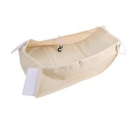 TOYANDONA Panier de Rangement pour Poussette Bébé 45X38X20 CM en Tissu Oxford Beige, Grosse Capacité Poche Inférieure Anti-Chute, Organiseur Portable pour Courses et Accessoires de