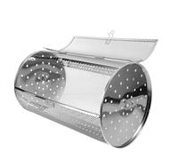 TOYANDONA Panier de Rôtisserie en Acier Inoxydable pour Four à Friteuse à Air Accessoire de Barbecue pour de Poulet et Légumes et Pratique Design Rotatif 360°