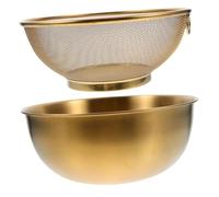 TOYANDONA Panier Égouttoir Acier Inoxydable avec Bassine Passoire Fine pour Fruits et Légumes Filtre Cuisine et Sécurisé