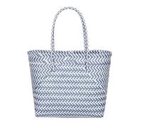 TOYANDONA Panier tressé à rayures pour femme - Grand sac cabas tressé à main, idéal pour faire les courses, le camping, les pique-niques et les vacances à la plage