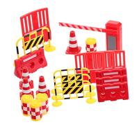 TOYANDONA Panneaux de Signalisation Miniatures Colorés pour Garçon Fille Éducatif de Sécurité Routière Cônes et Barrières Légères Outil Apprentissage Ludique pour Sensibilisation Au Code