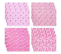 TOYANDONA Papier D'emballage Floral Rose Princesse 70x51 Cm, Lot de 12 Feuilles Décoratives pour Bouquets, Papier pour Arrangements Floraux, Emballage Bouquet Présent Mariages,