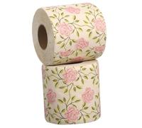TOYANDONA Papier Toilette Motif Imprimé Fleurs en Pâte de Bambou Doux Peau Rouleaux de Papier Toilette en Gros Serviettes Imprimées à Fleurs pour Salles de Bains
