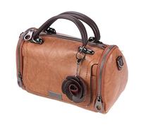 TOYANDONA Paquet à Main Poignée et Bandoulière Marron Oreiller Femme en Pu et Polyester Style Chic et Simple pour Déplacement ou Travailler